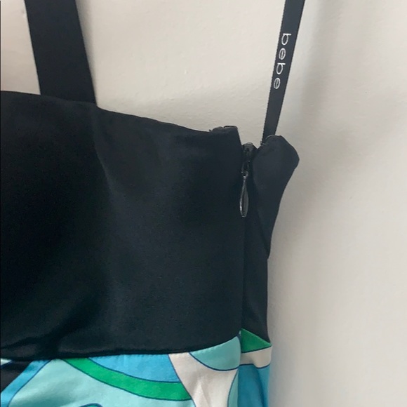 Silk Bebe halter tie mini dress 👗 Small - Picture 4 of 8